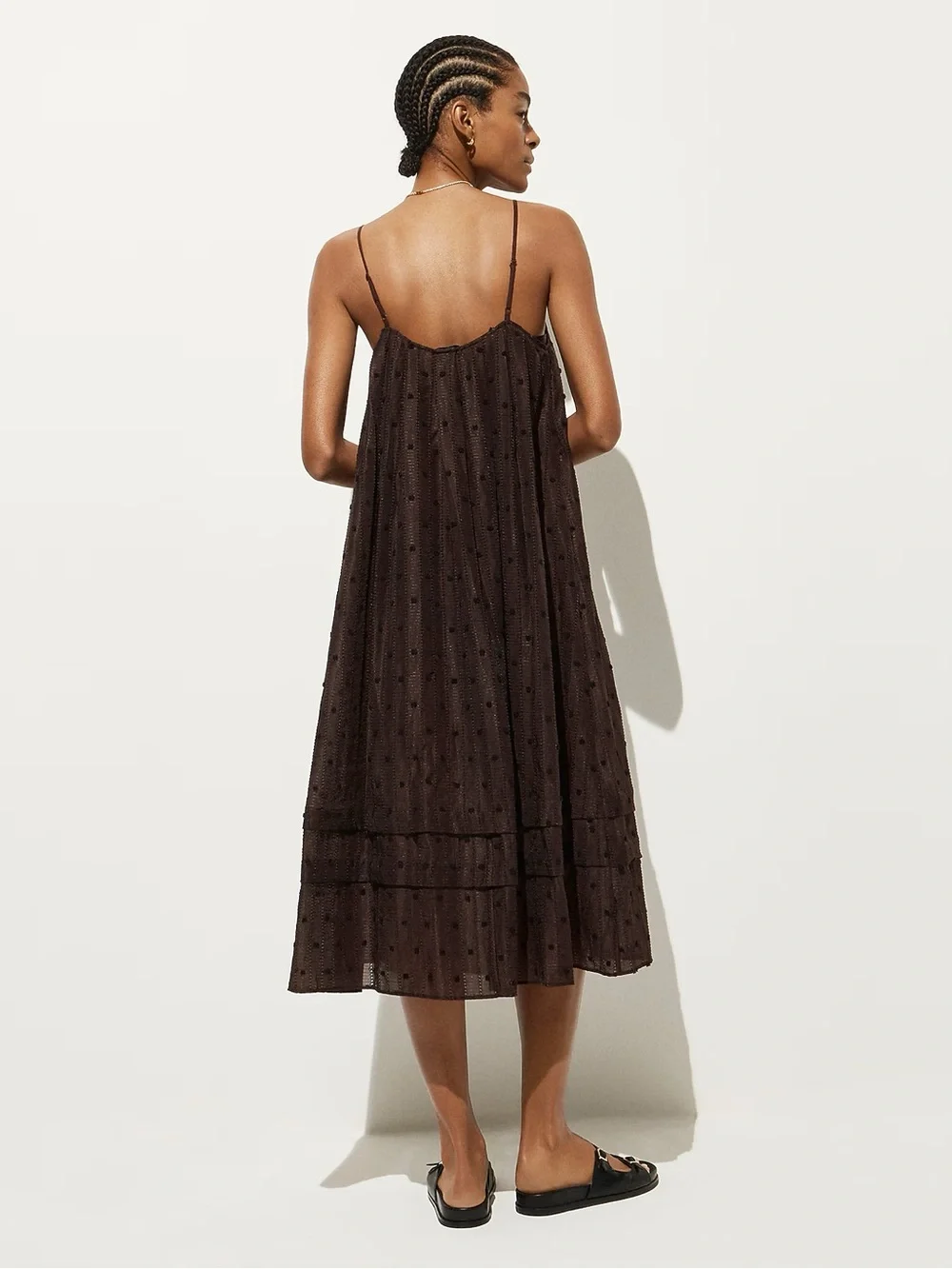 J.Crew Shift midi dress in textured dot